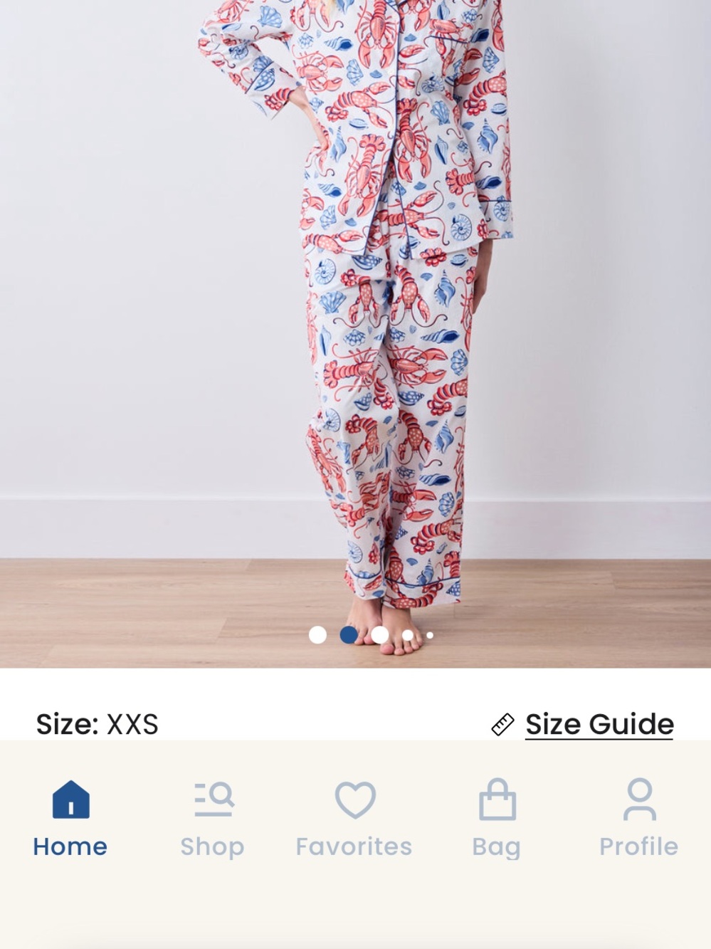 NWT!! PRINTFRESH “Lobster Landing” long pajama set. XS.